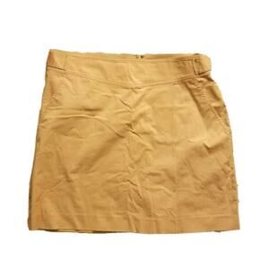 DKNY Donna Karen New York Zipper Tan‎ Beige Mini Buckle Accent Size 12